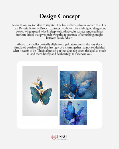 Teal Reverie Butterfly Brooch