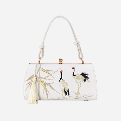 Tang Bloom Bamboo Clutch