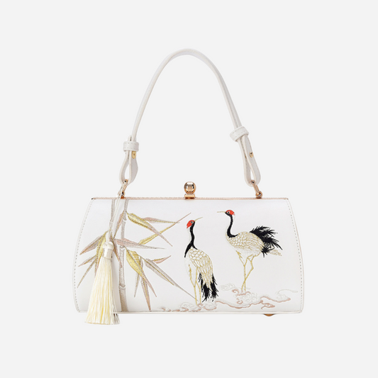 Tang Bloom Bamboo Clutch