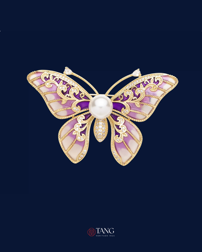 Amethyst Dream Butterfly Brooch