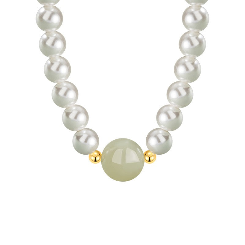 Luna Pearl Jade Jewellery Set