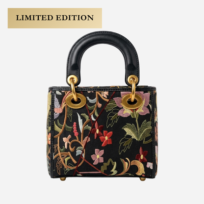 Tang Red 17 Embroidered Florals Brocade Bag