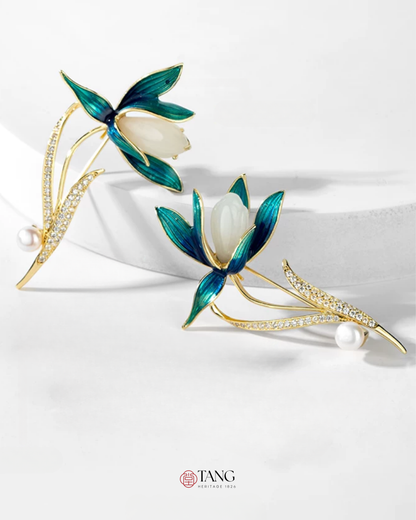 Serene Magnolia Brooch