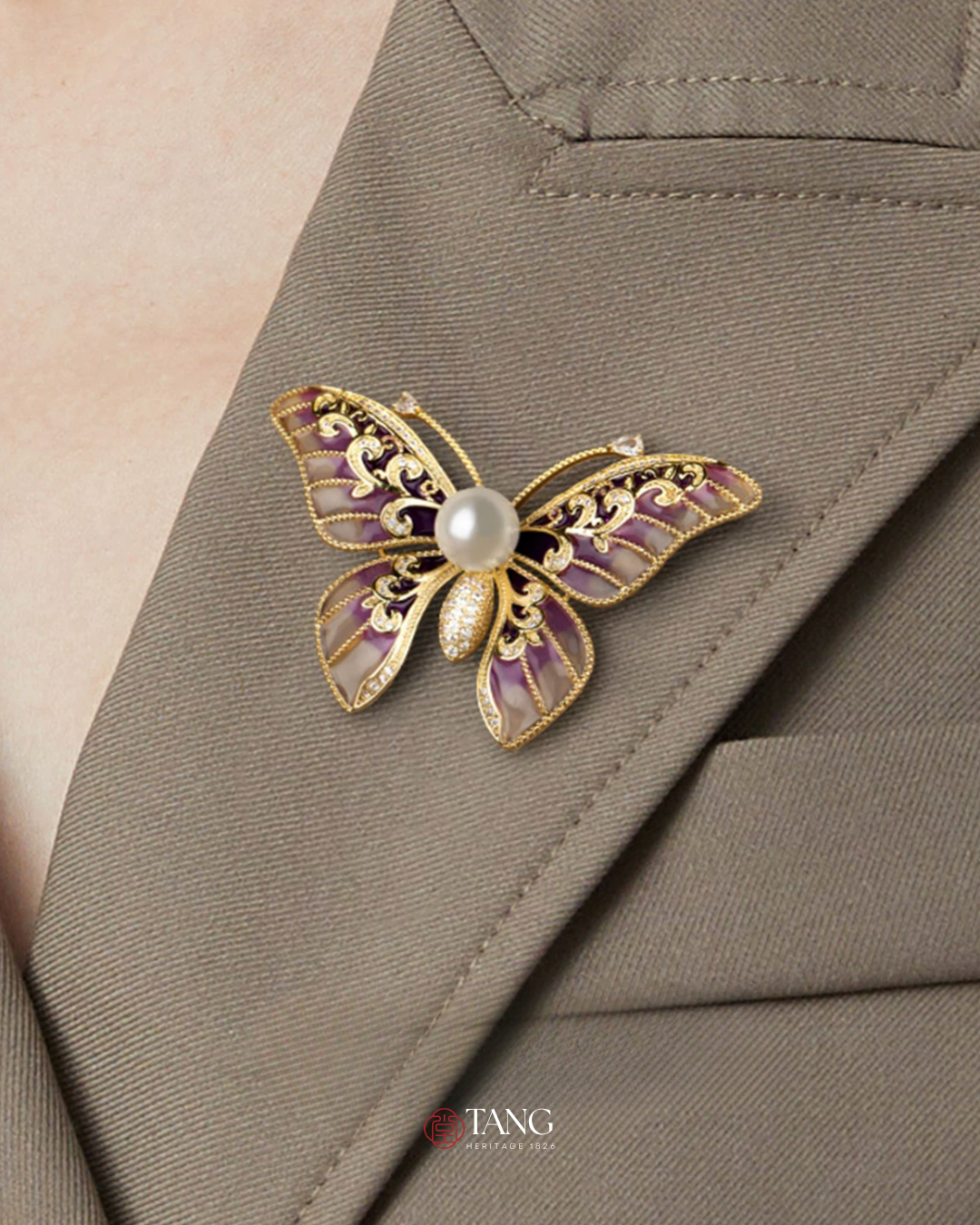 Amethyst Dream Butterfly Brooch