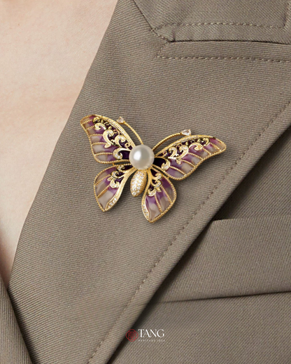 Amethyst Dream Butterfly Brooch