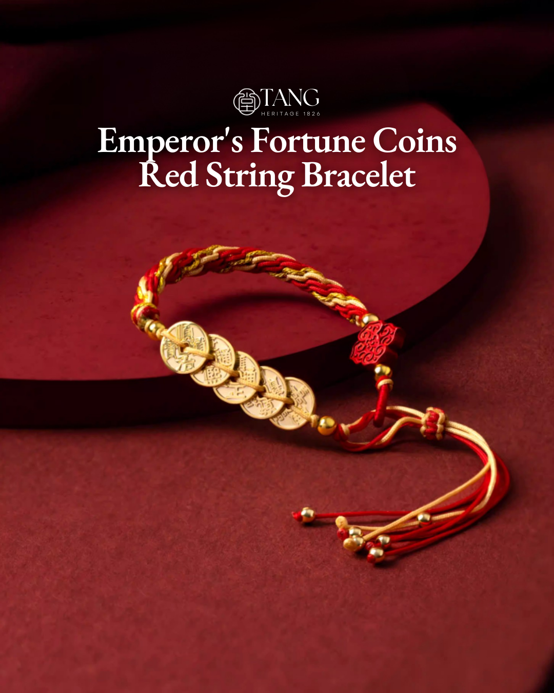 Emperor's Fortune Coins Red String Bracelet