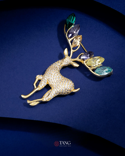 Starlit Deer Brooch