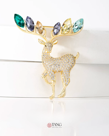 Starlit Deer Brooch