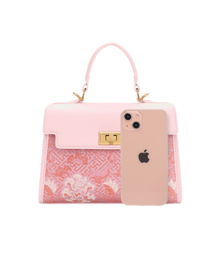 Tang Red 29 Pink Song Brocade Tote