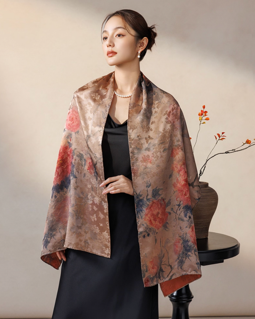 Blossom Reverie Cloud Silk Mulberry Scarf