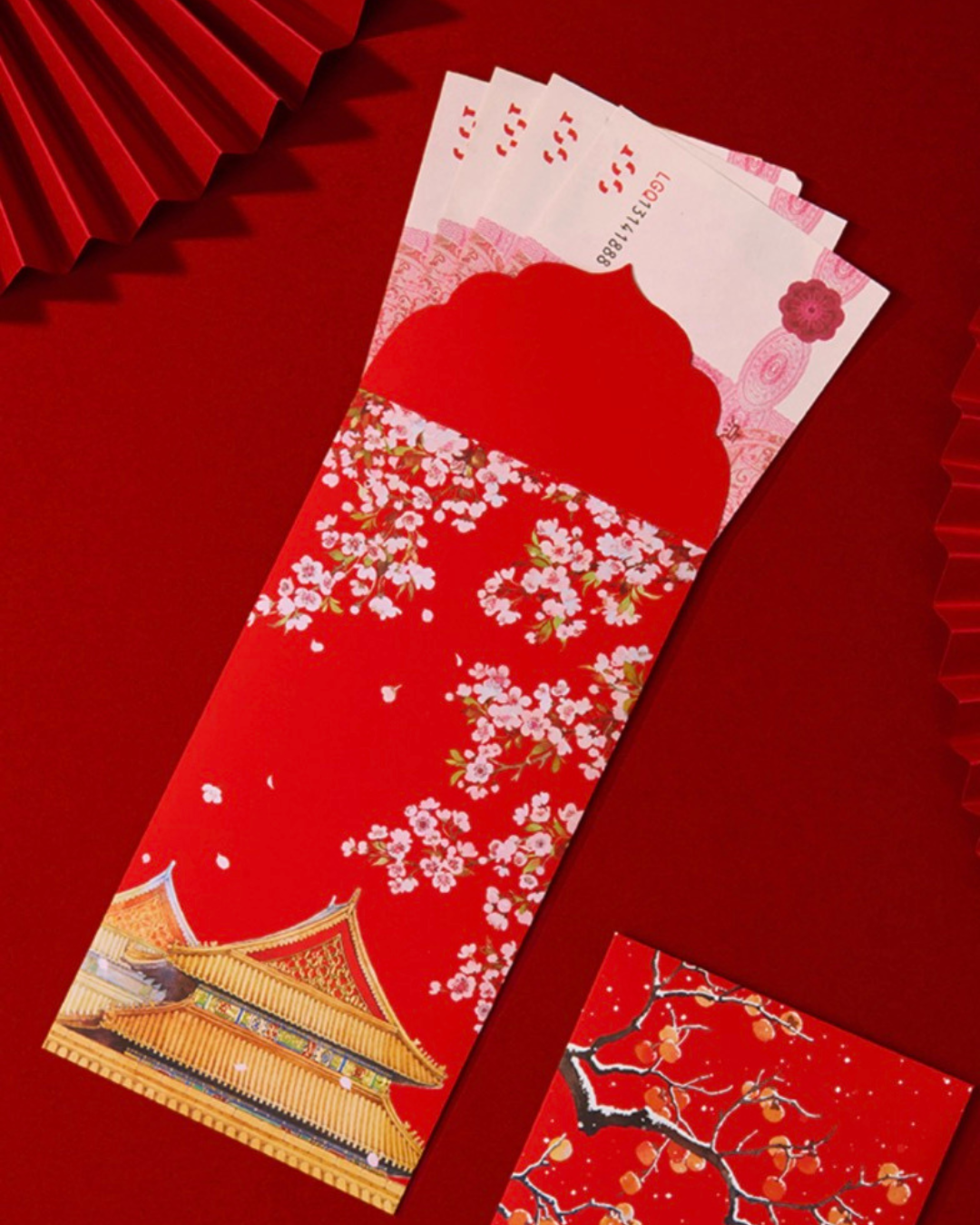 Blossoms Over Palace Red Envelope