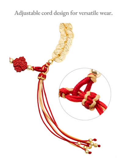 Emperor's Fortune Coins Red String Bracelet