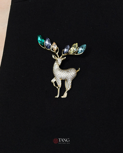Starlit Deer Brooch
