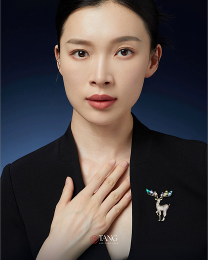 Starlit Deer Brooch