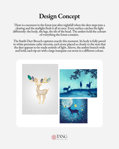 Starlit Deer Brooch