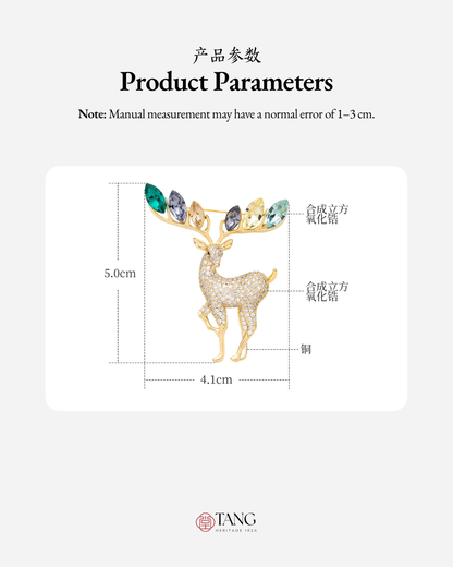 Starlit Deer Brooch