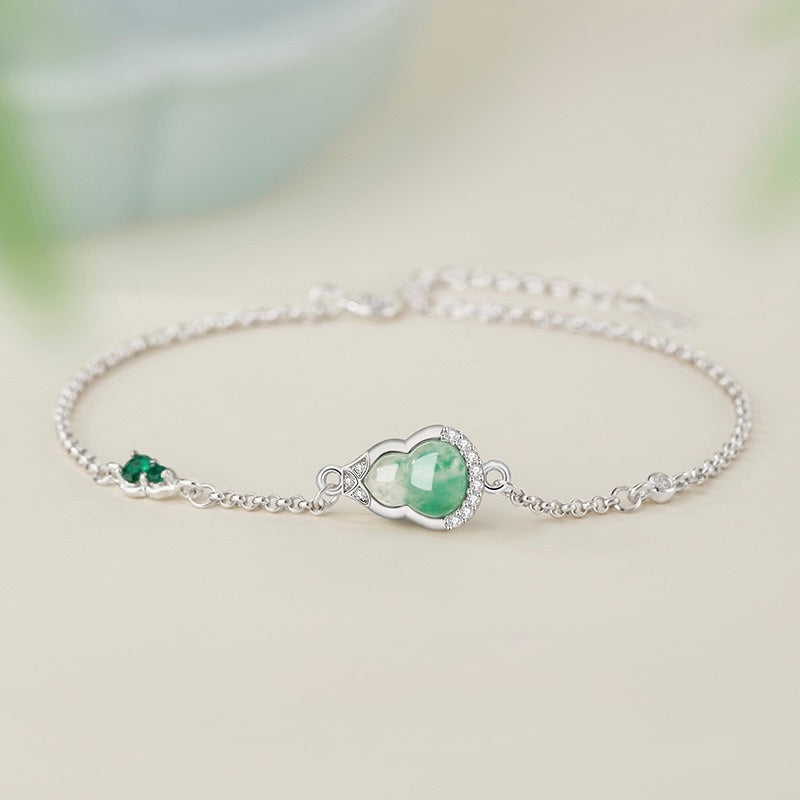 Mountain Mist African Jade Fortune Gourd Jewellery Set