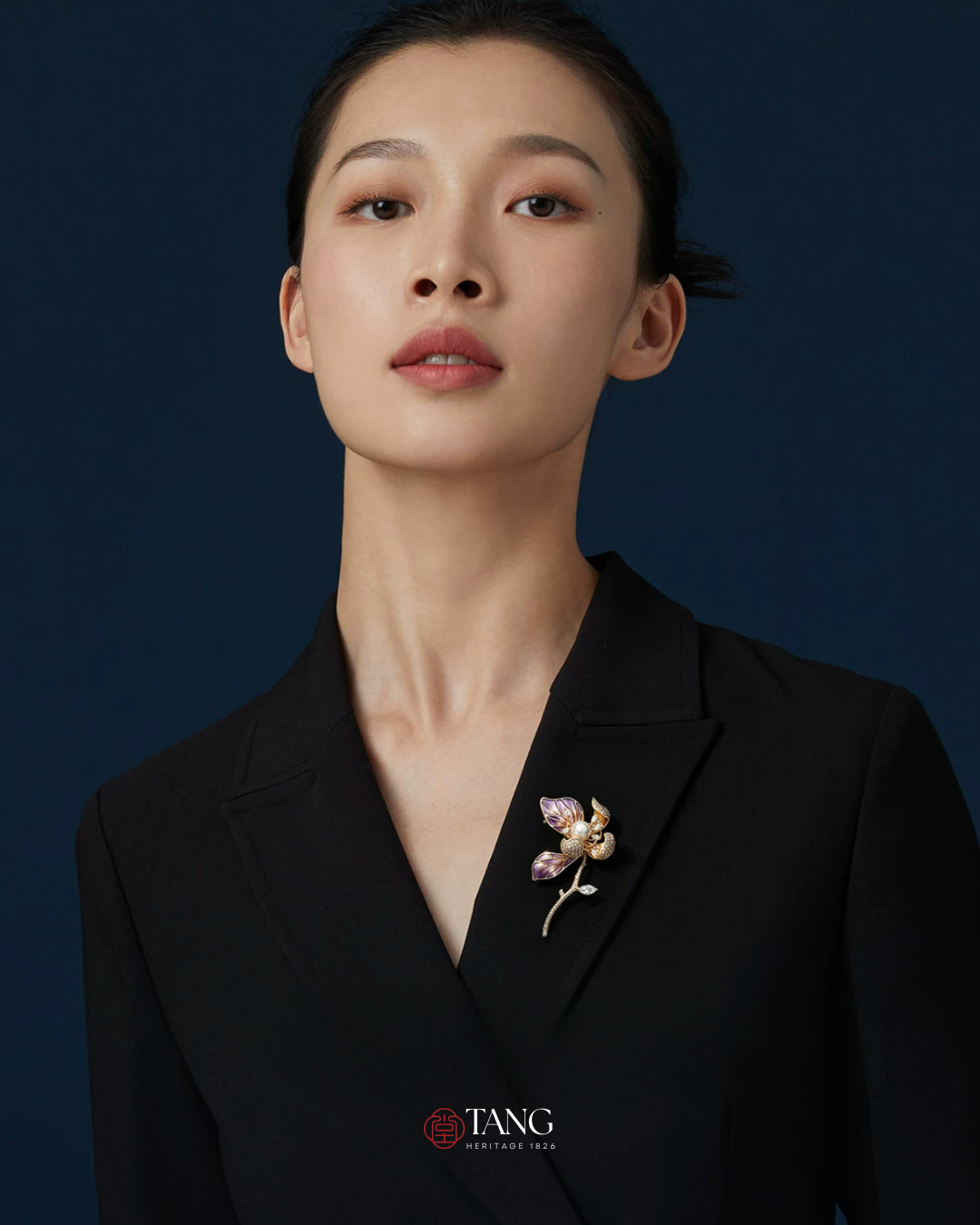 Violet Dawn Magnolia Brooch