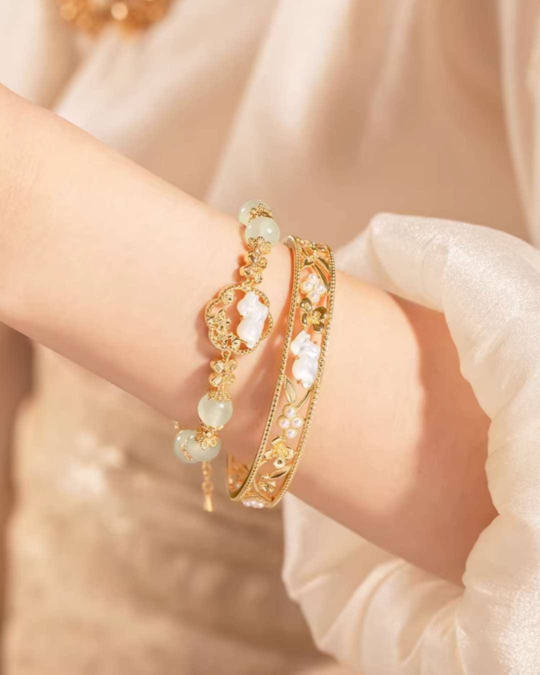 Legend of the Jade Rabbit Bracelet Set