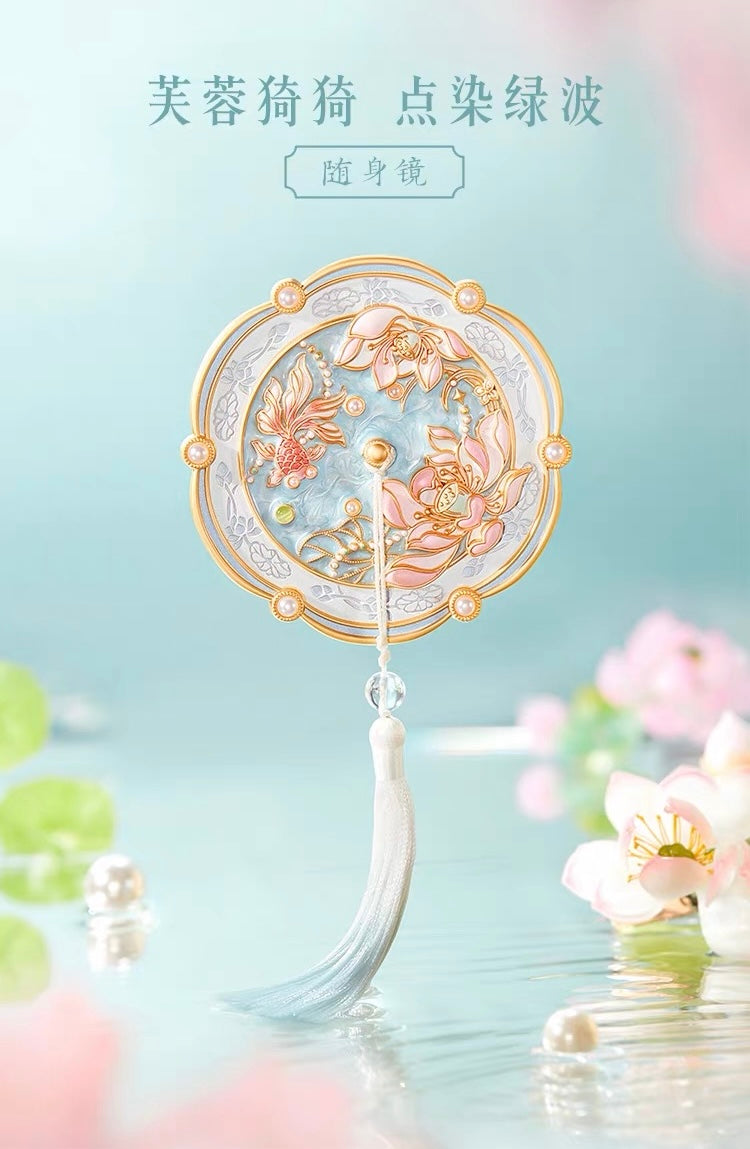 Lotus Emerging from Clear Water Mirror