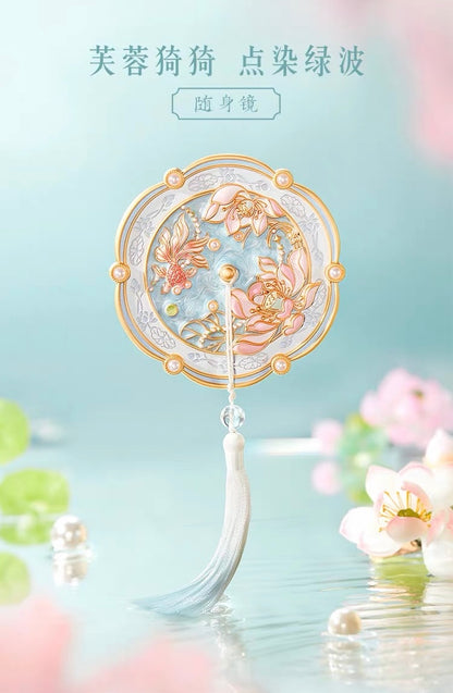 Lotus Emerging from Clear Water Mirror