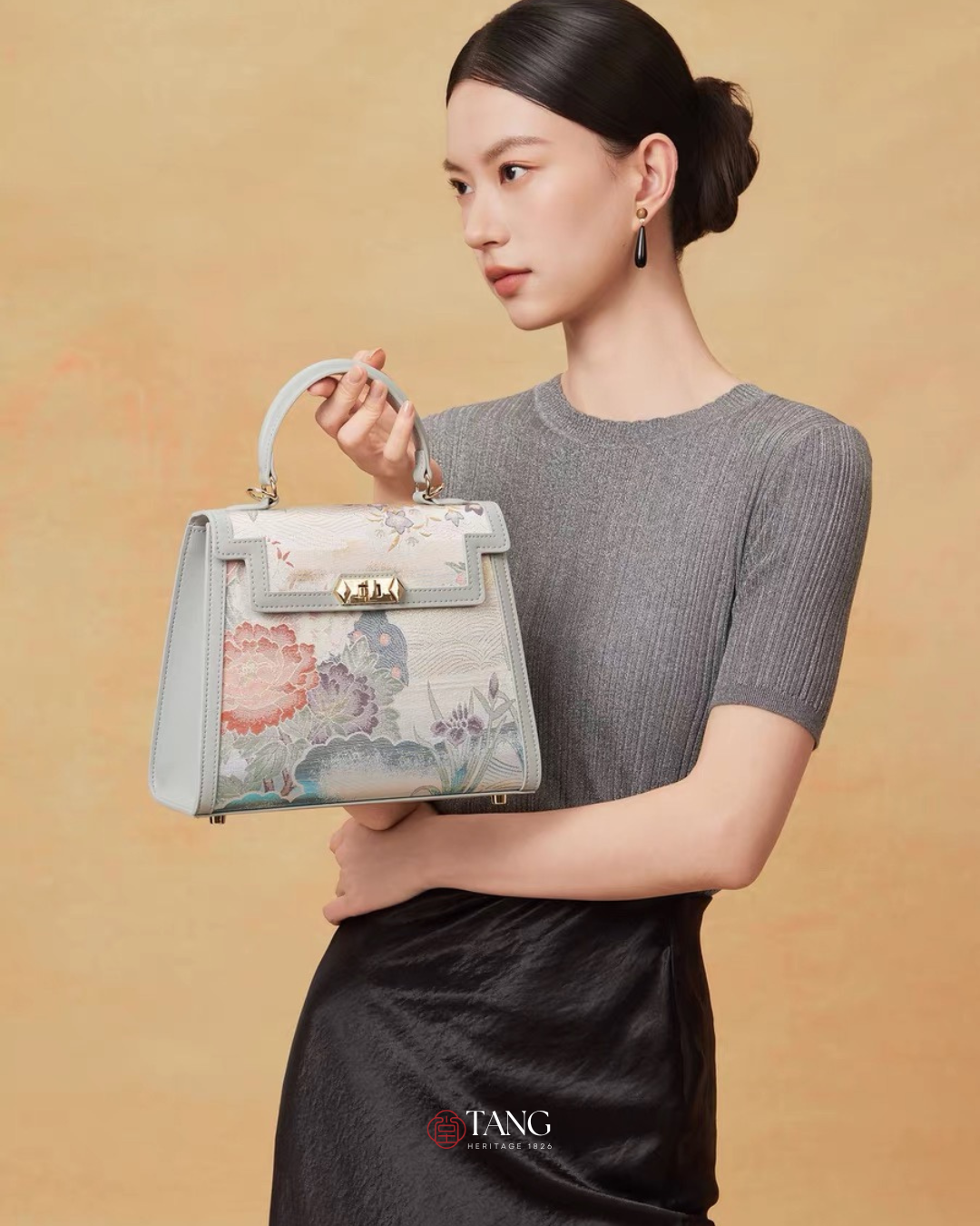 Tang Gold 24 Four Seasons Brocade Tote