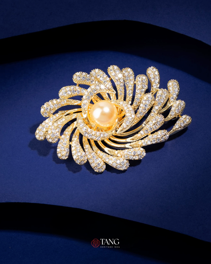 Golden Nebula Brooch