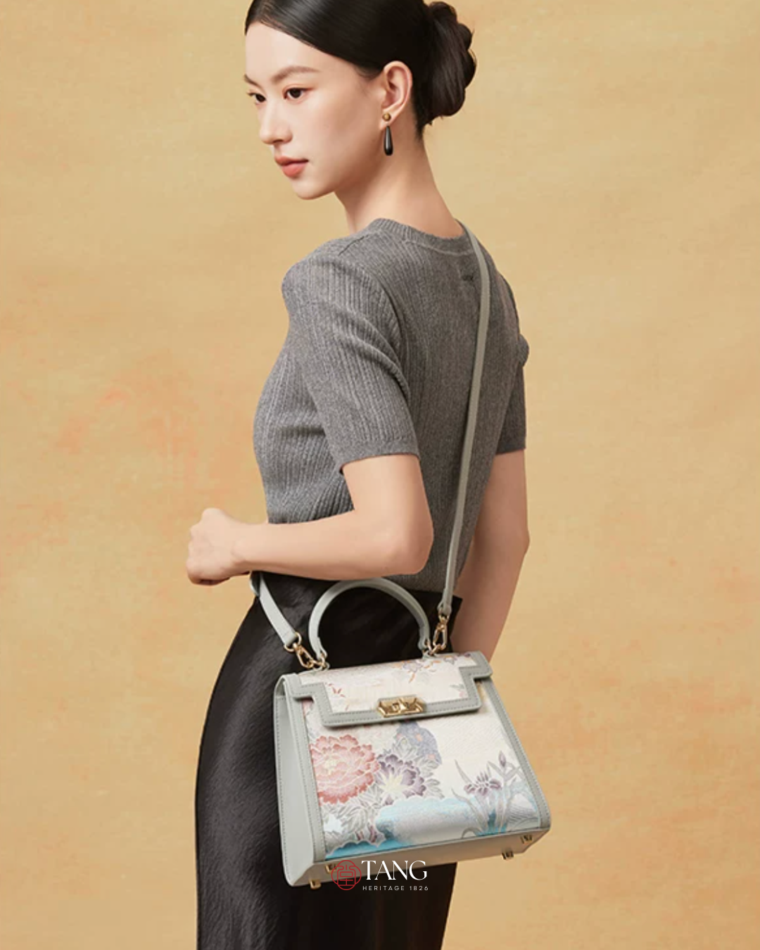 Tang Gold 24 Four Seasons Brocade Tote