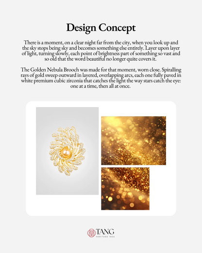 Golden Nebula Brooch