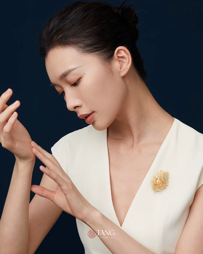 Golden Nebula Brooch