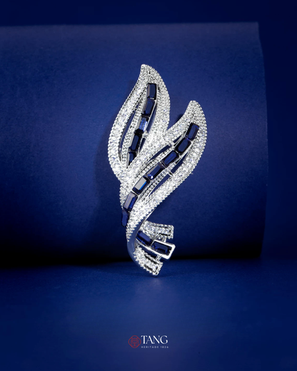 Sapphire Angel Wing Brooch