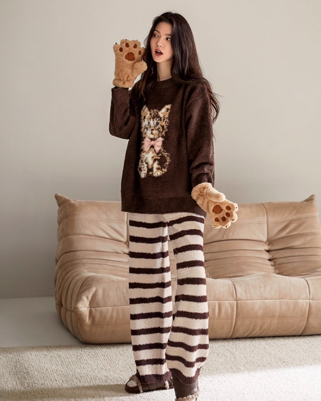 Māo Pajamas Set (Long-Sleeve & Pants)