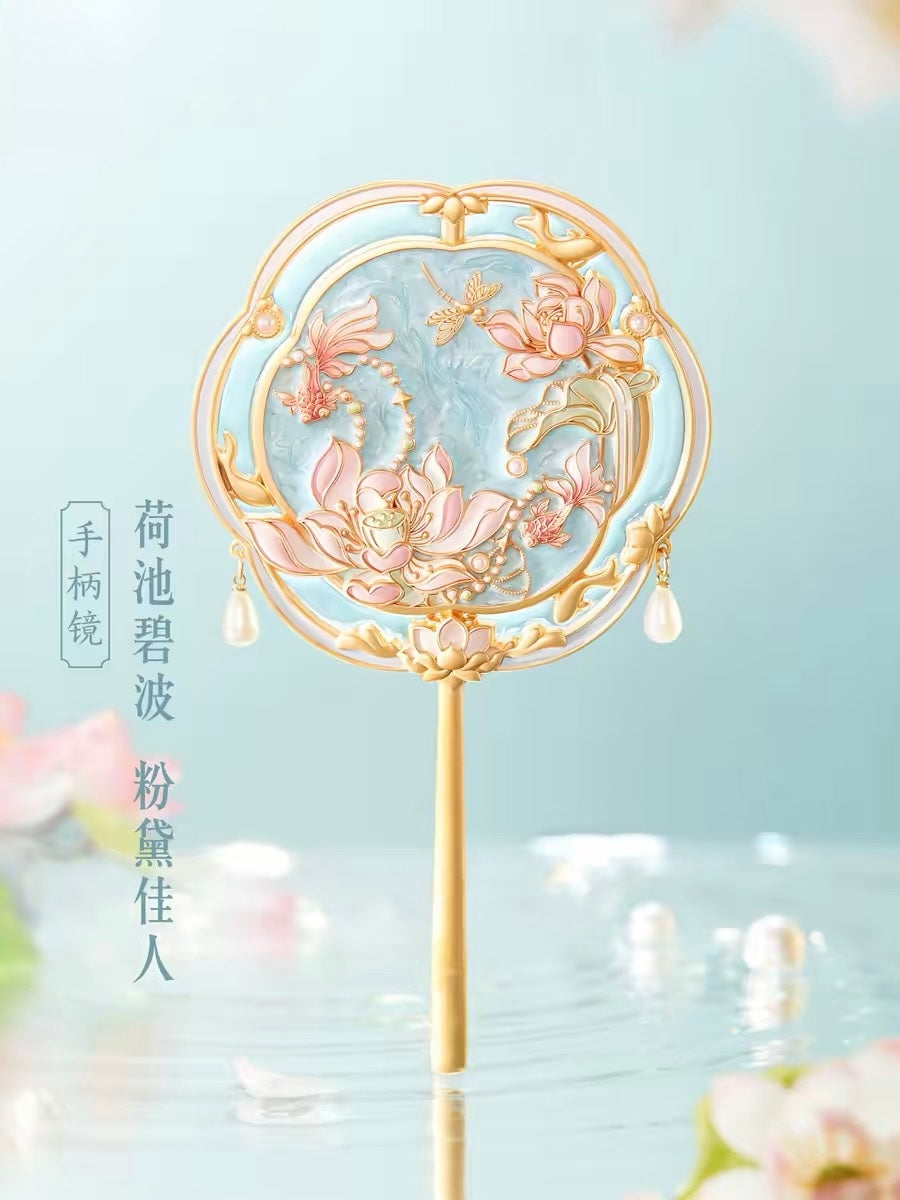 Lotus Emerging from Clear Water Mirror