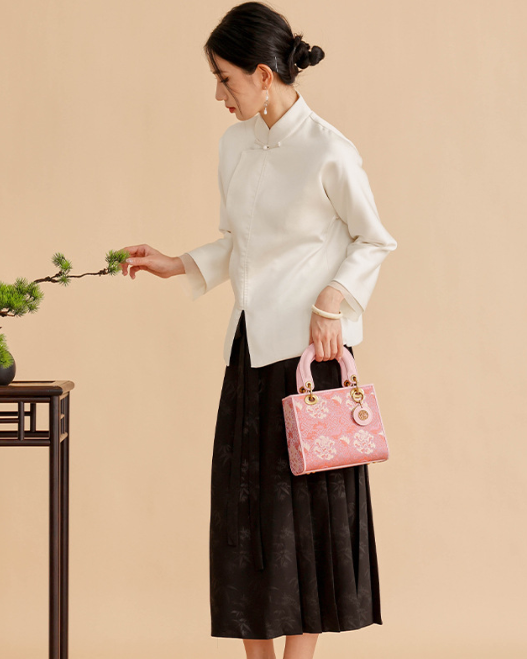 Tang Red 27 Song Brocade Bag