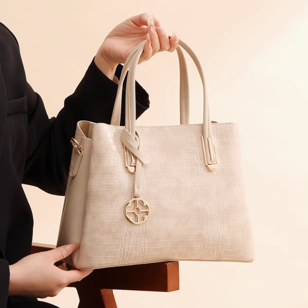 Tang Red 28 Crocodile-Embossed Tote