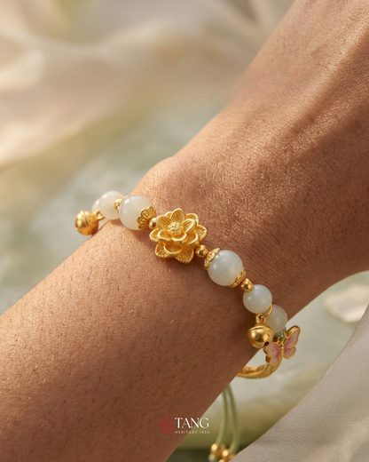 Benelore Lotus Jade Bracelet
