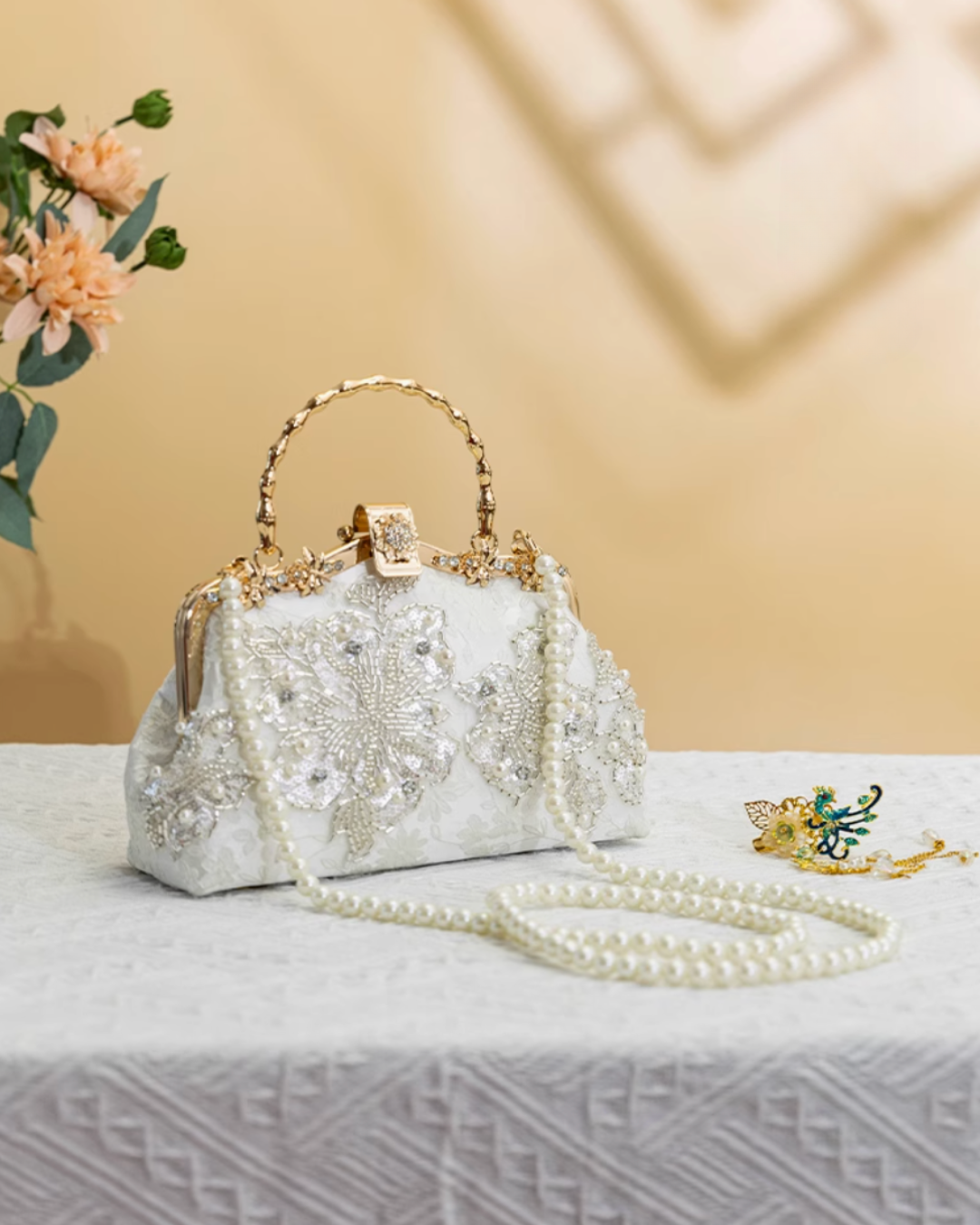 Tang Bloom Camellia Clutch