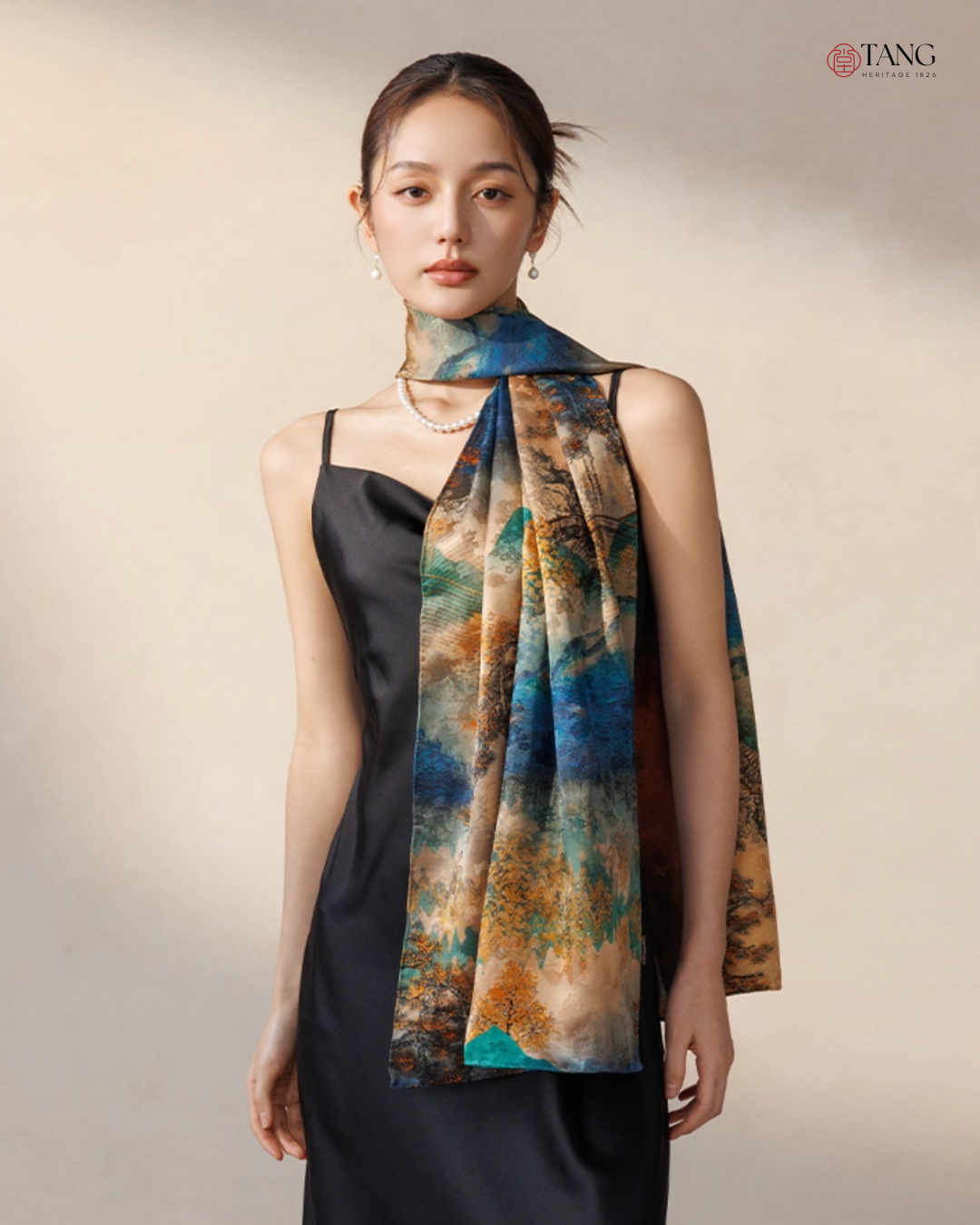 Dreamscape Cloud Silk Mulberry Scarf