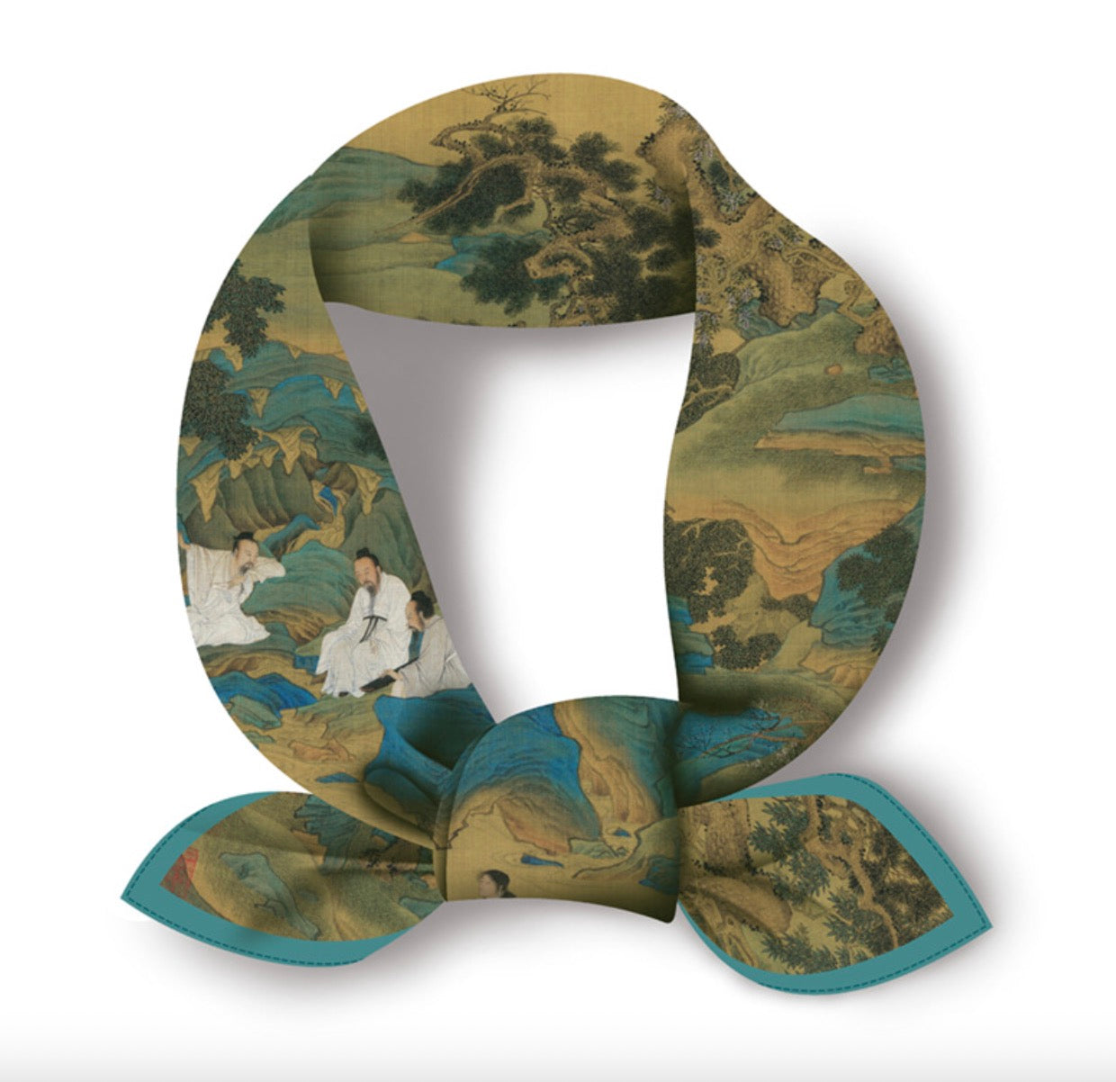 "Peach Blossom Spring" Heritage Artwork Silk Scarf