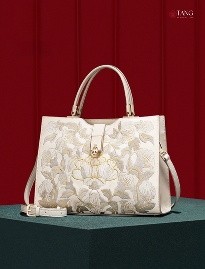 Tang Imperial 30 Embroidered Blossoms Tote