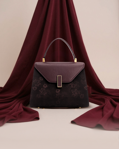 Tang Imperial 27 Cloud Silk Peony Top-Handle Bag