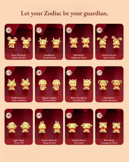 Zodiac Edition S925 Gold Ear Studs