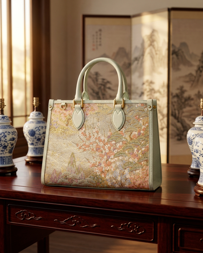 Tang Gold 28 Landscape Nishijin Brocade Tote (Special Invitation Only)