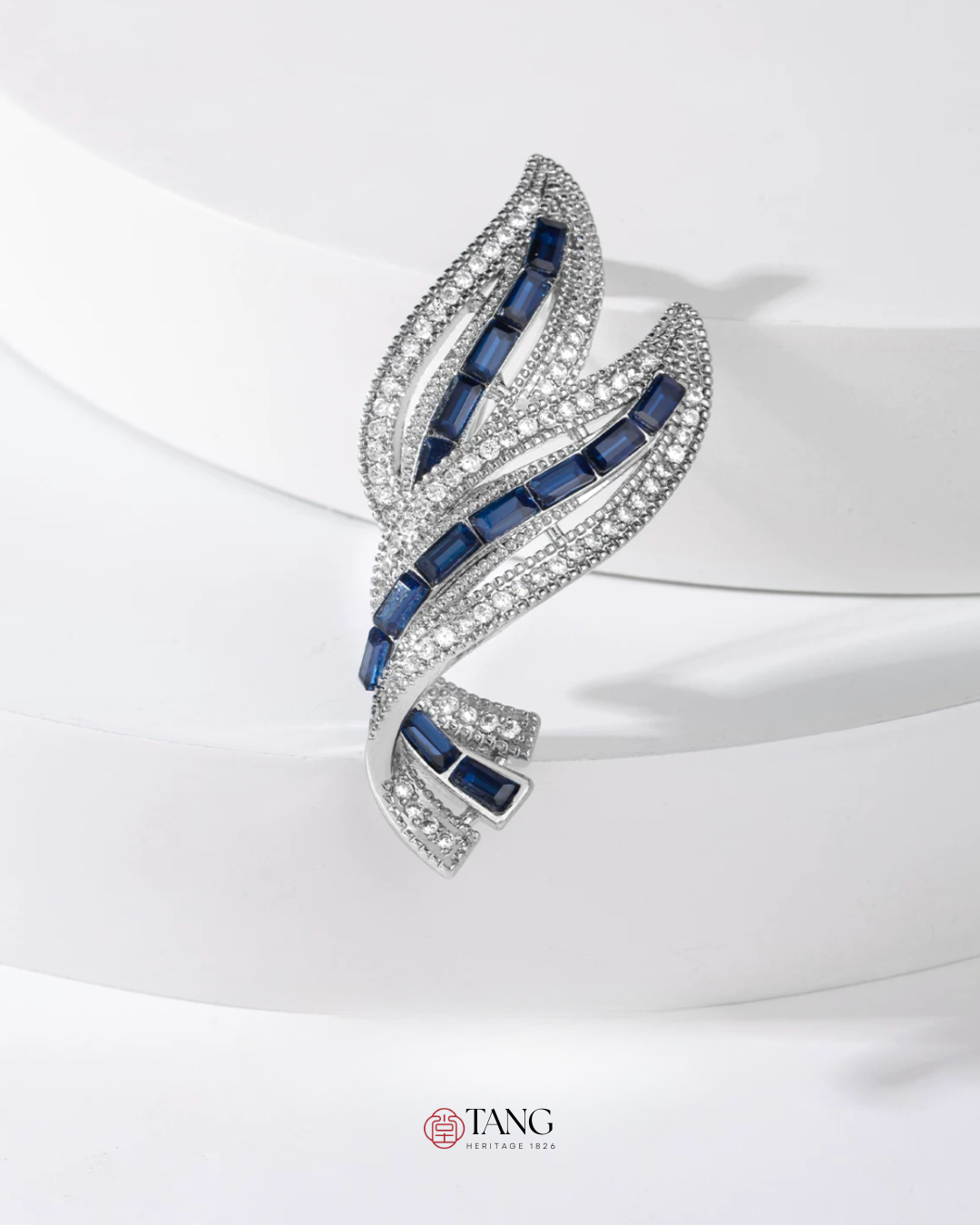 Sapphire Angel Wing Brooch