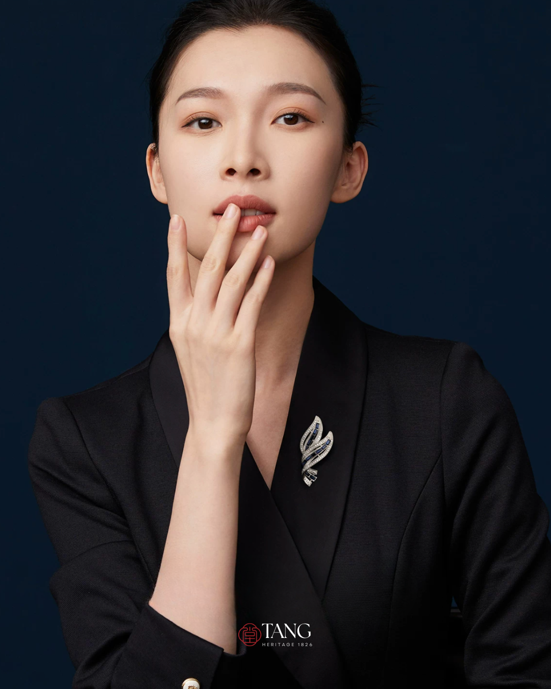 Sapphire Angel Wing Brooch