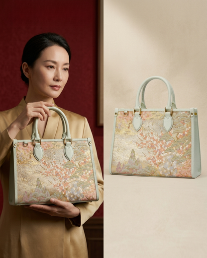 Tang Gold 28 Landscape Nishijin Brocade Tote (Special Invitation Only)