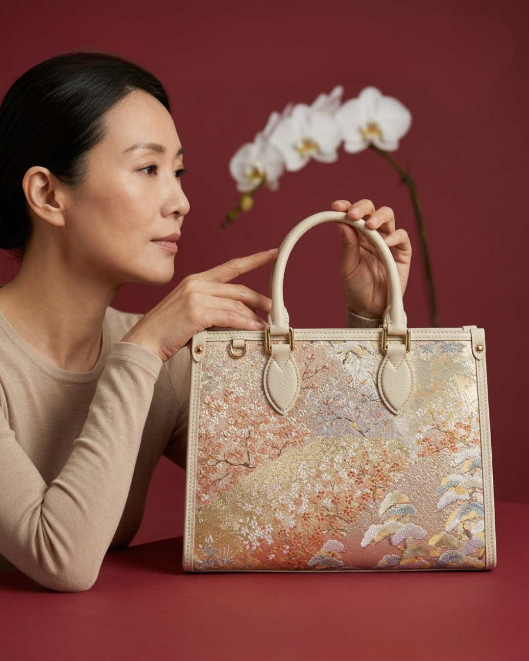Tang Gold 28 Landscape Nishijin Brocade Tote (Special Invitation Only)