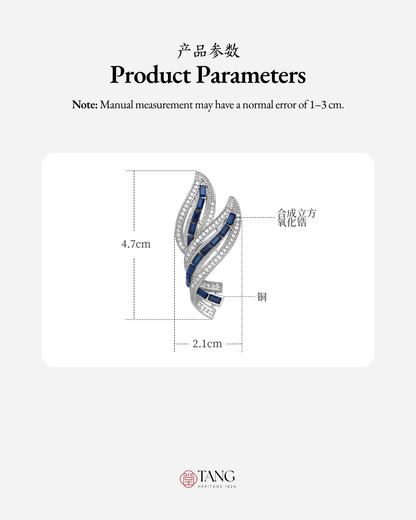 Sapphire Angel Wing Brooch