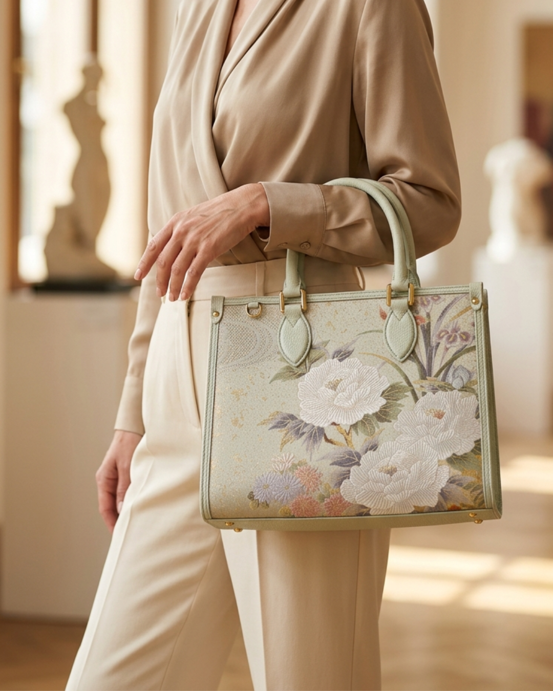 Tang Gold 28 Landscape Nishijin Brocade Tote (Special Invitation Only)