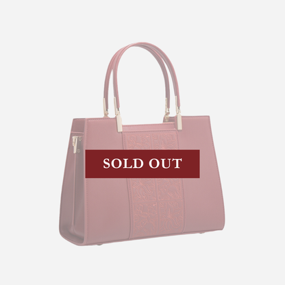 Tang Red 29 Embossed Floral Tote